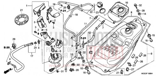 SERBATOIO CARBURANTE/POMPA CARBURANTE NC700XDD di 2013